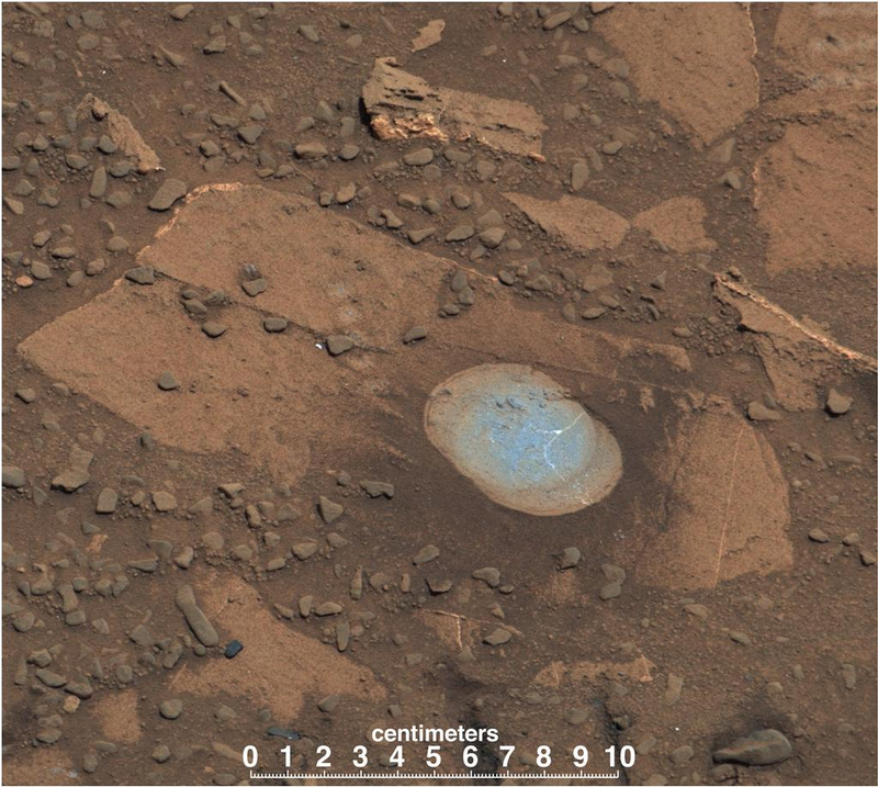 Illustration for article titled 8 Places Where the Curiosity Rover Left Drill Holes on Mars